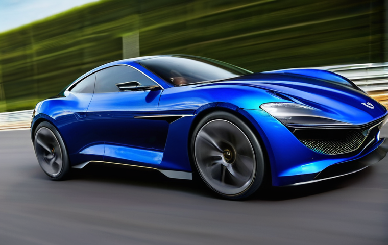 기계공학 동역학 - **"A close-up, dynamic shot of a high-performance car's braking system in action on a sleek, modern ...