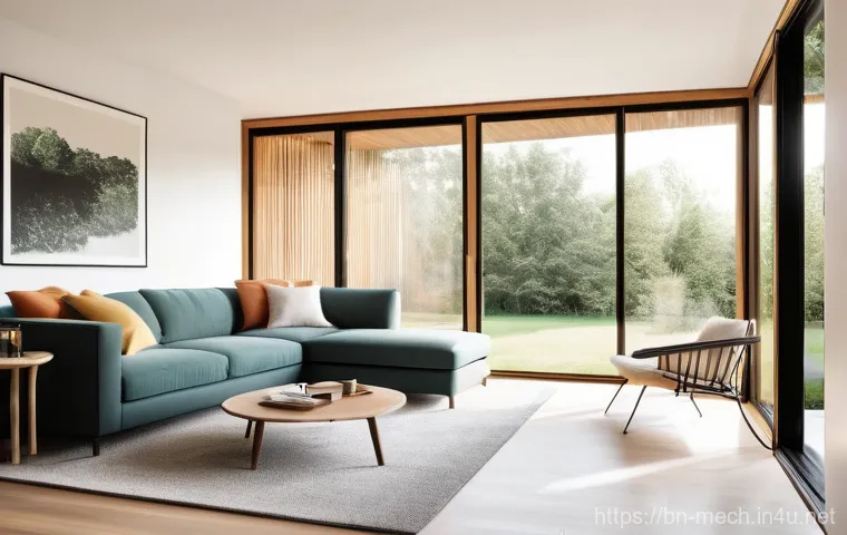 기계공학 온도변화 - **Prompt 1: Smart Home Comfort and Efficiency**
    "A serene, modern living room bathed in soft, na...